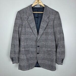 Yves Saint Laurent Menswear YSL Blazer Jacket Plaid Wool Sport Coat Made France